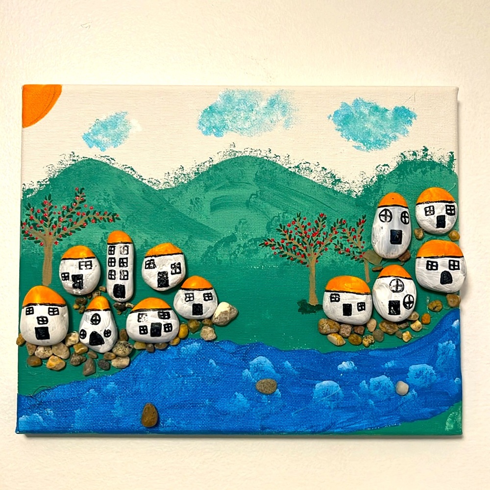 Stone canvas art